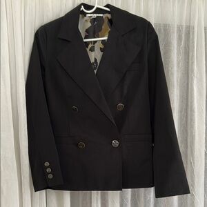 Women's Black Double-Breasted Blazer